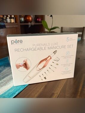 Pure Enrichment PureNails Luxe Rechargeable Manicure Set Cordless Nail Drill Kit